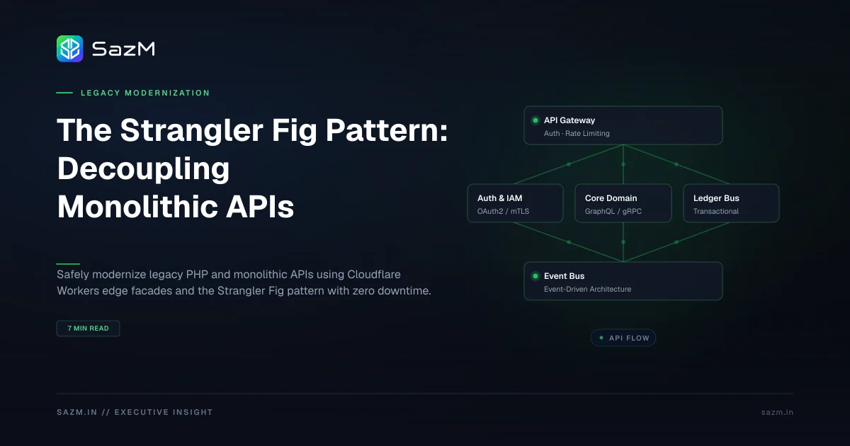 The Strangler Fig Pattern: Decoupling Monolithic APIs — Architectural Reference Specification