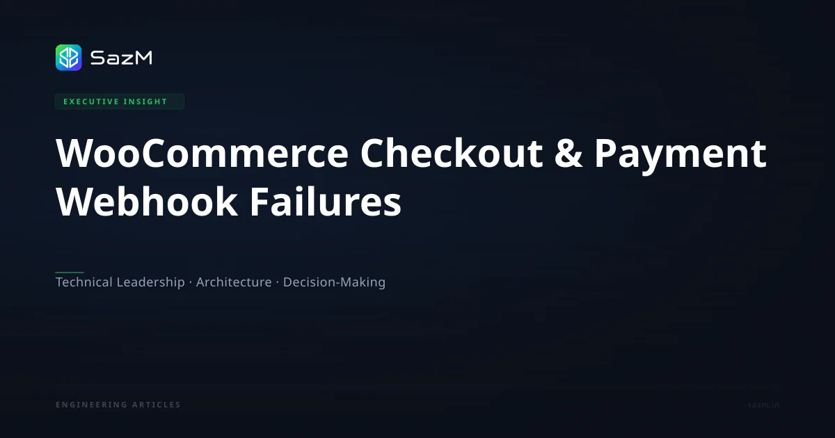 Article illustration for WooCommerce Checkout & Payment Webhook Failures