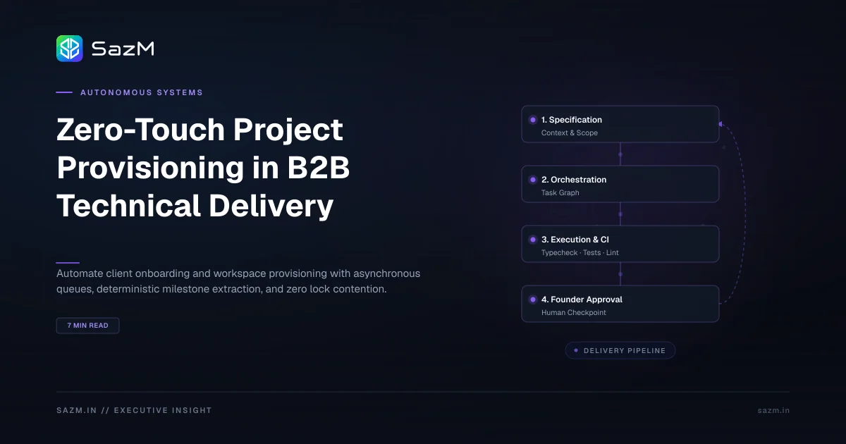 Zero-Touch Project Provisioning in B2B Technical Delivery — Architectural Reference Specification