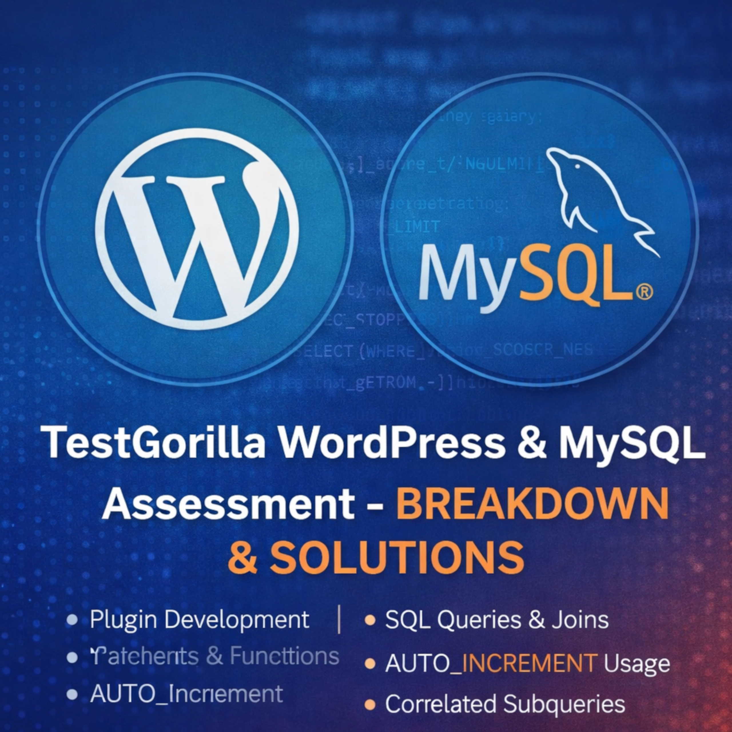 🚀 TestGorilla WordPress & MySQL Assessment – Concepts and Solutions Breakdown