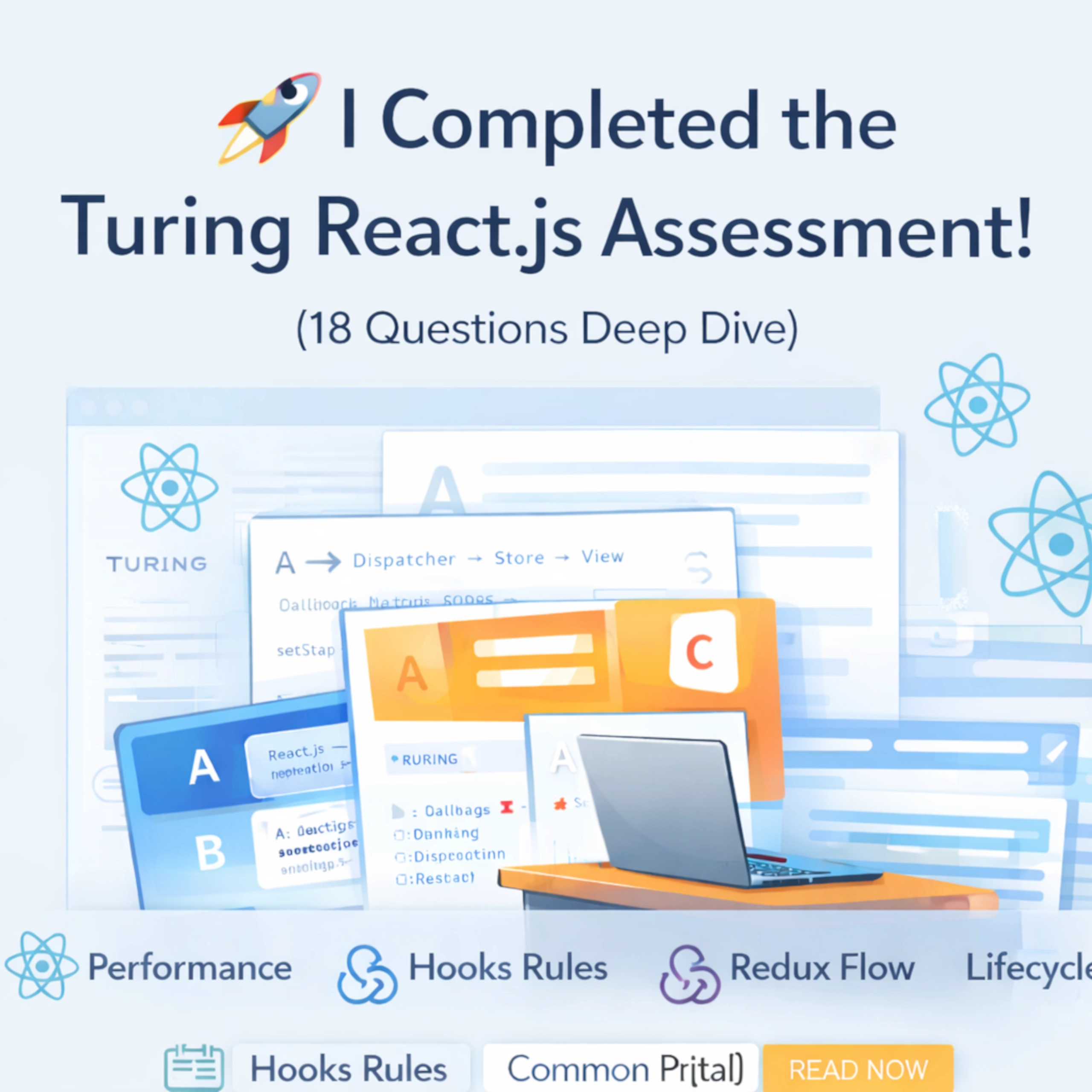 π Turing React.js Technical Assessment β 18 Questions Explained