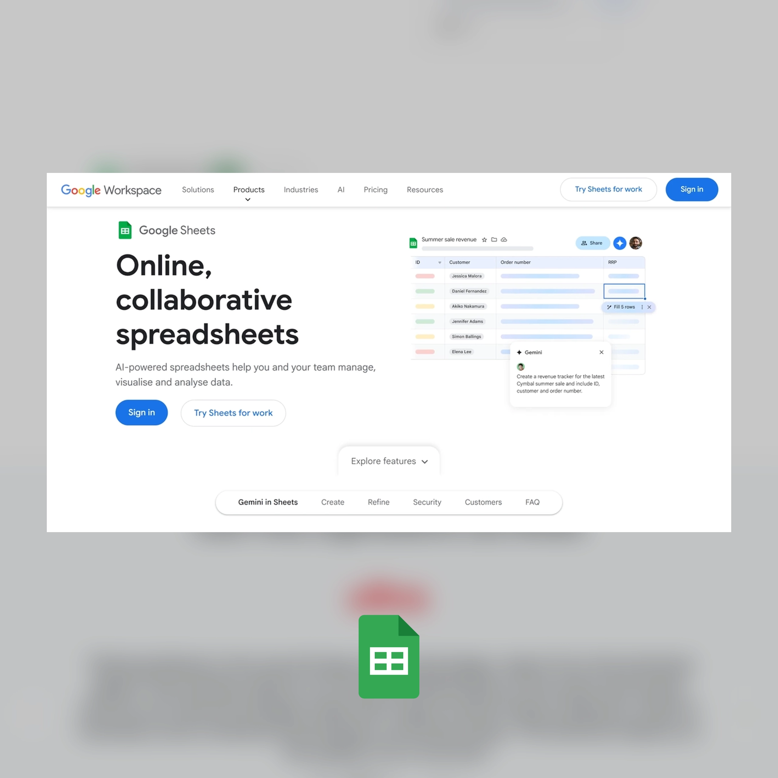 Google Sheets