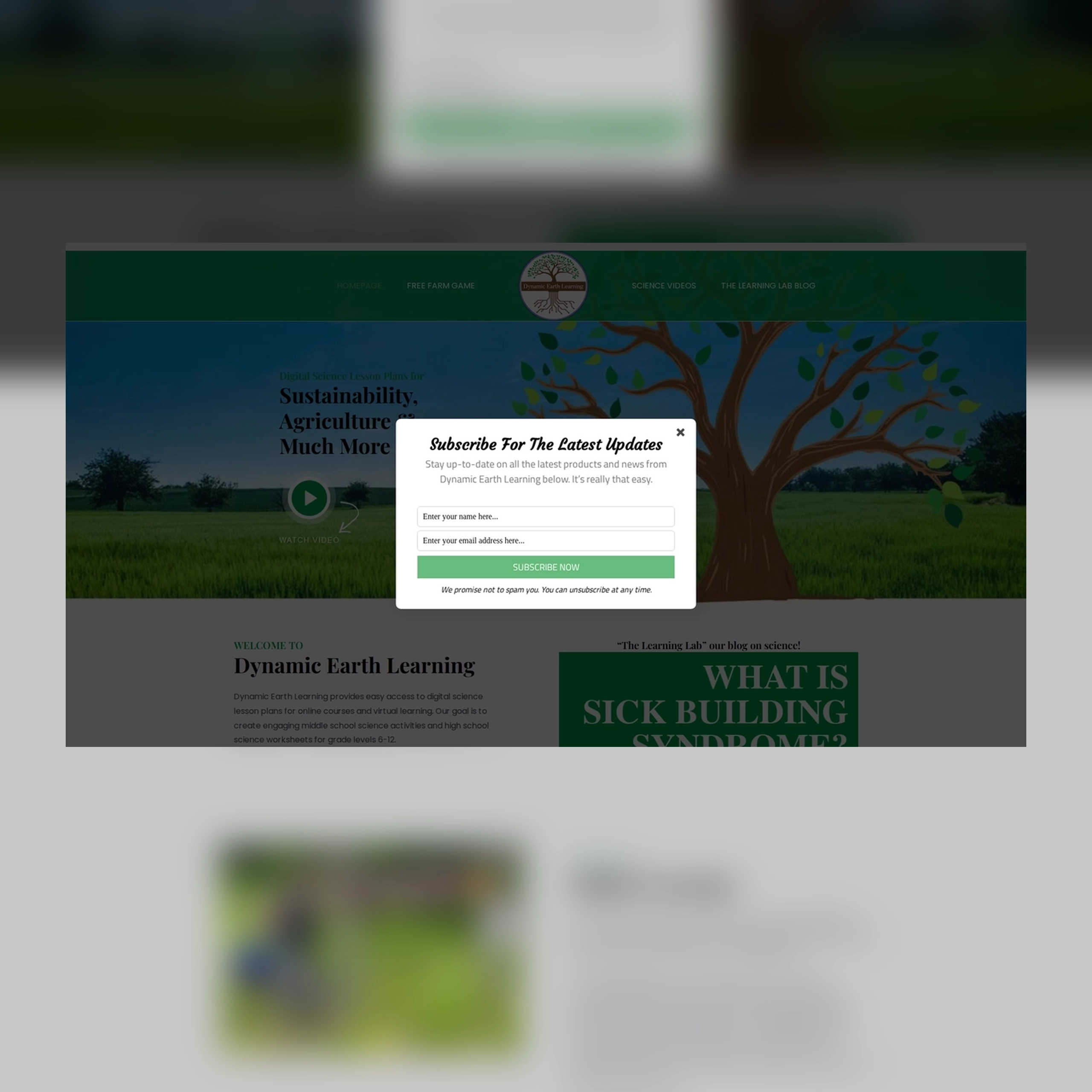 Dynamic Earth Learning