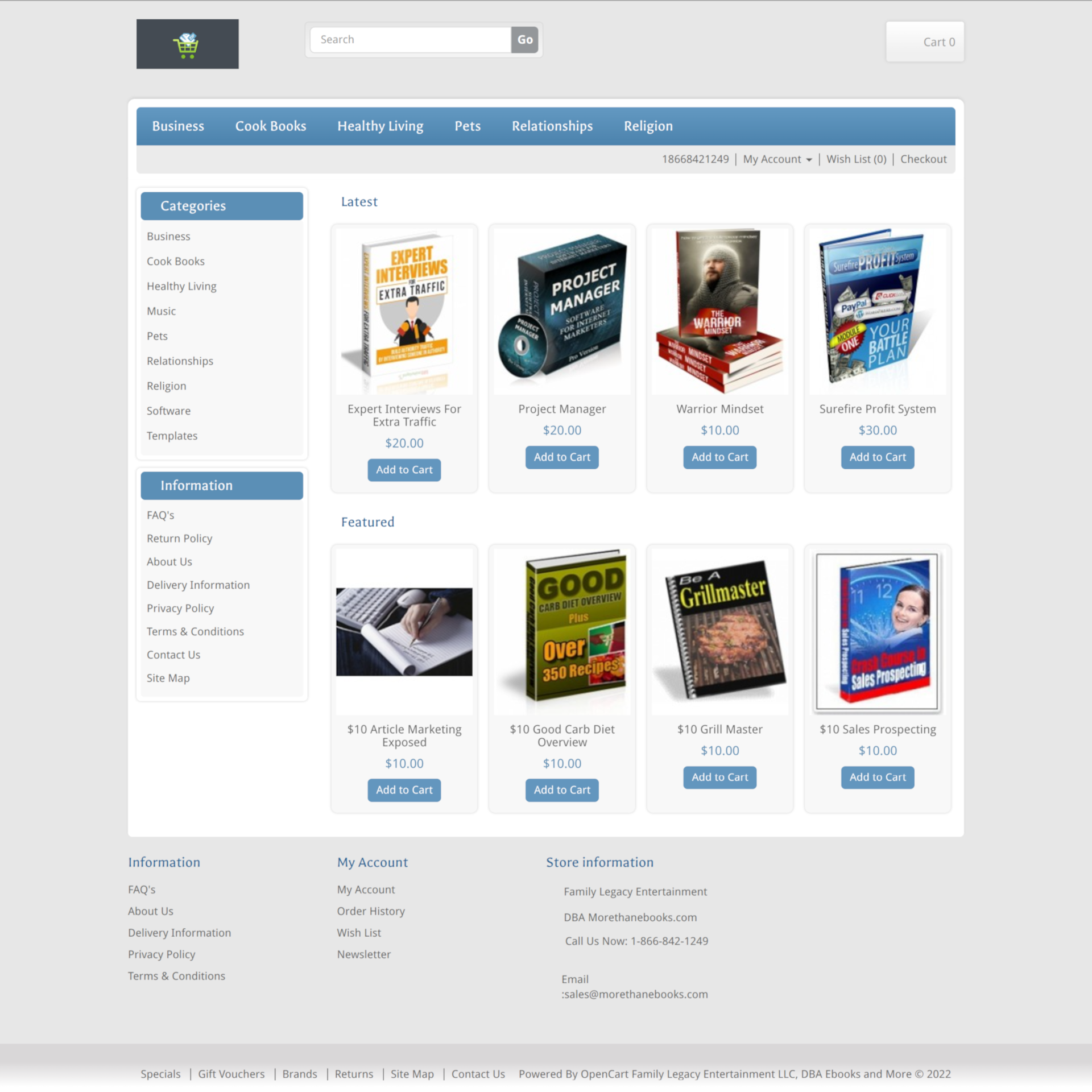 Ebooks and More project screenshot