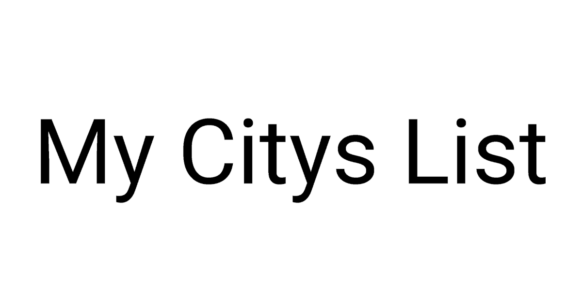 My Citys List project card image