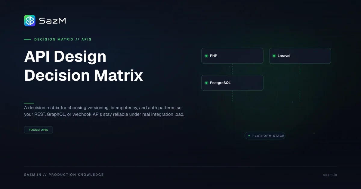 API Design Decision Matrix — Architectural Reference Specification
