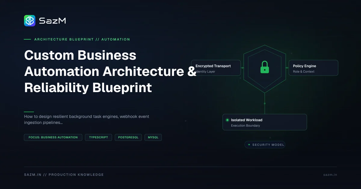 Custom Business Automation Architecture & Reliability Blueprint — Architectural Reference Specification